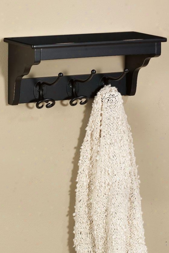 Sonoma Coat Rack - 3-hook, Dist Black