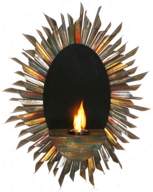 "spiral Sunburst Wall Sconce - 29.5""wx9""d, Multi"