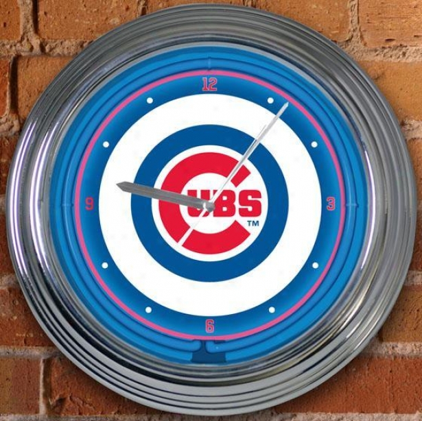 Sports Team Mlb Neon Clock - Mln Teams, Red