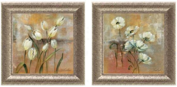 Spring Field Framed Wall Art - Set Of 2 - Set Of Two, Pastels