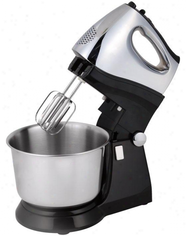 Stand Mixer - 9.5hx8wx11.5d, Black/stainless