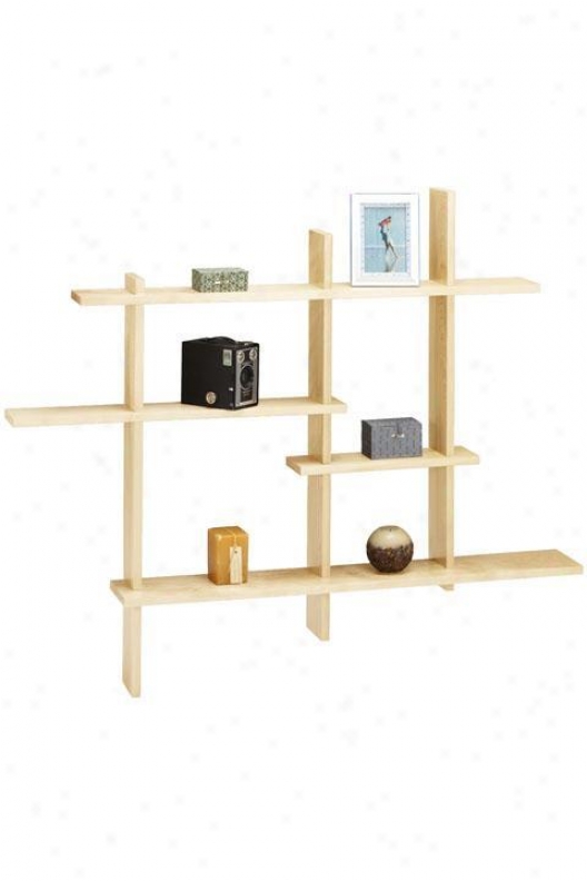 Standard Contemporary Display Shelf - Standard, Brown Wood