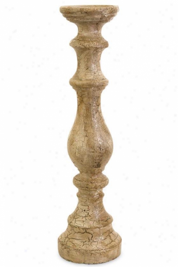 "stanley Candleholder - 25""hx6""d, Ivory"