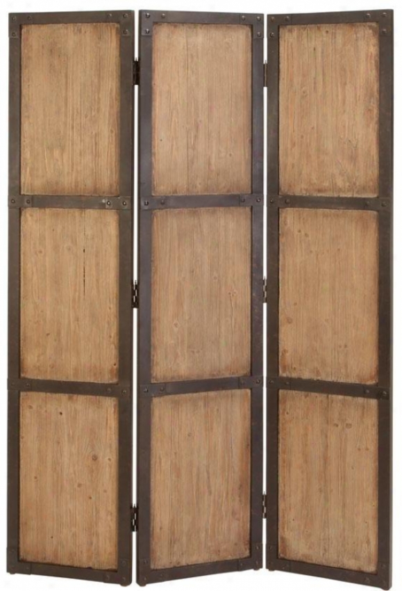 "stanley Screen - 71""hx48""wx1""d, Natural Wood"