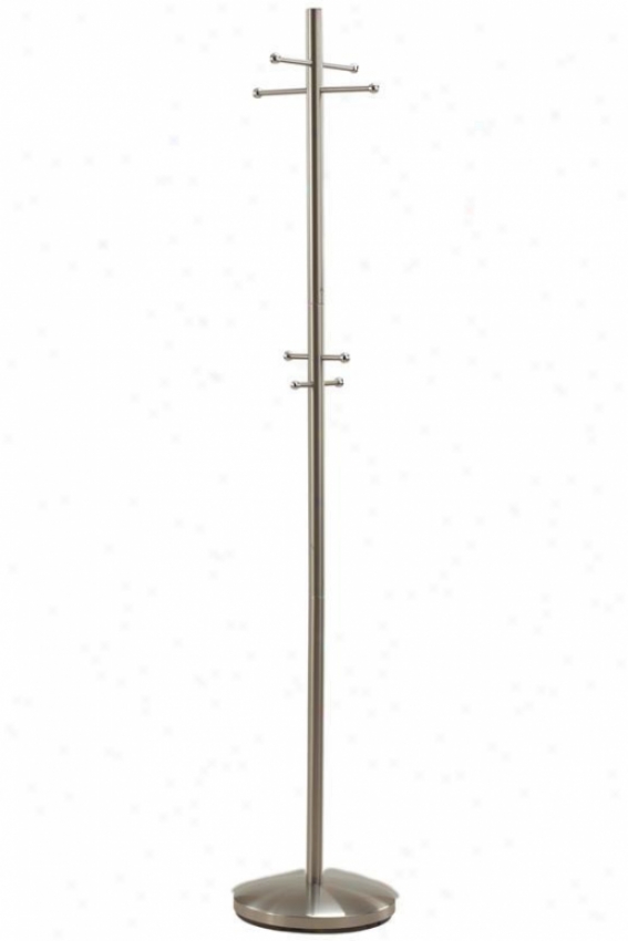 "stswart Coat Rack - 67""hx12""d, Silver"