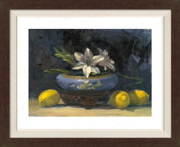 Still Life With Flowers Iv Framed Wall Art - Iv, Matted Burlwood