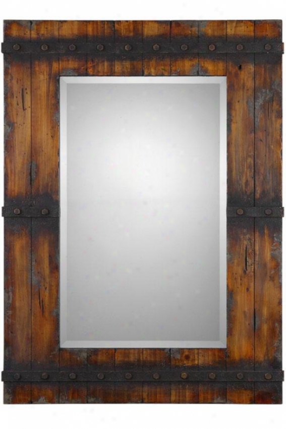 "stockley Mirror - 43""hx32""wx2""d, Antiqued Mahogn"