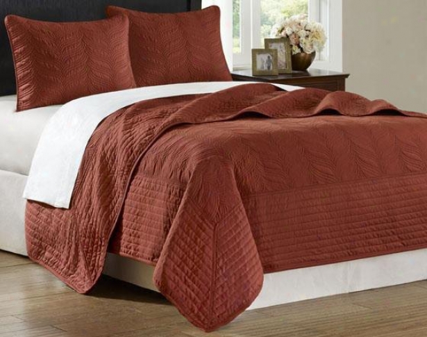 Stonebridge Ii Coverlet Flow - King 3pc Set, Brick Red