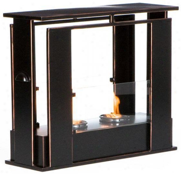 Studio Portable Fireplacce - Gel, Blck