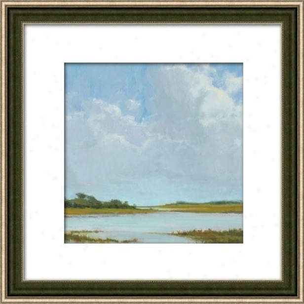 Summer Clouds Ii Frmed Wall Art - Ii, Matted Silver