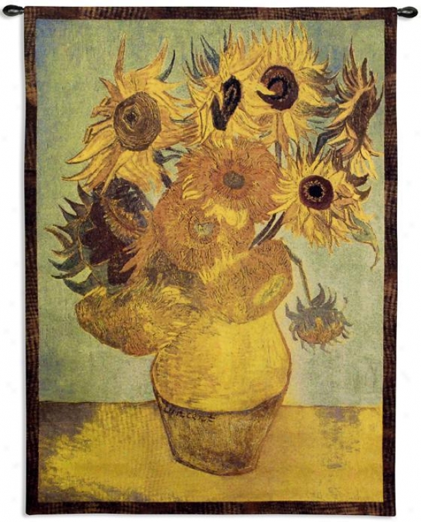 "sunflowers Tapestry - 53""hx38""w, Multi "