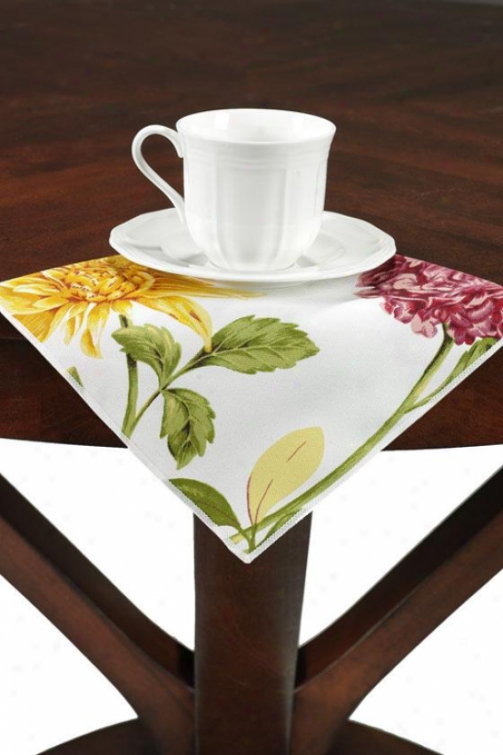 Sunshine Floral Indoor Outdoor Napkins - Set Of 4 - Set Of 4, Pink/green