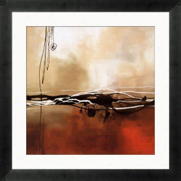 Consonance In Red And Khaki I Framed Wall Art - I, Mtte Bk Cube Fm