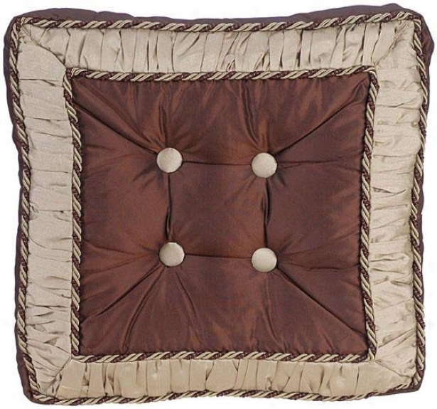 "taylor 18"" Pillow - 18"" Squrae, Chocolate Brown"