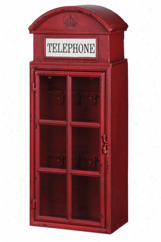 "telephone Wall Cabinet - 23""hx9.5""wx5""d, Red"