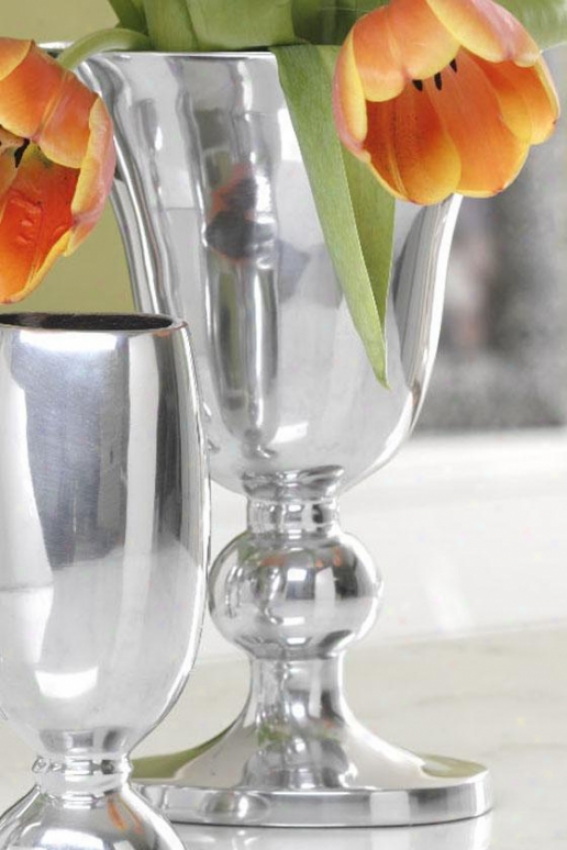 Tempo Tall Vase - Tempo Tall, Polished Silver