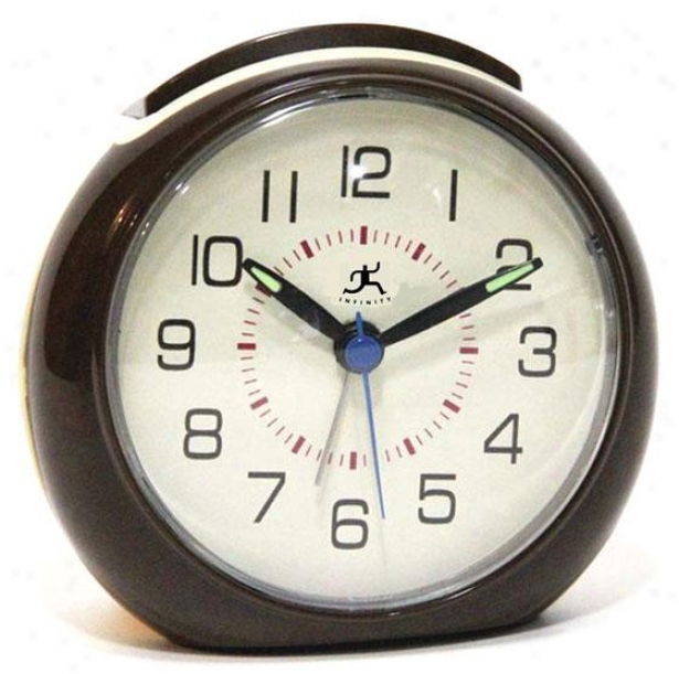 "the 60s Alarm Clock - 4""hx4.15""w, Brkwn/rtrostyle"