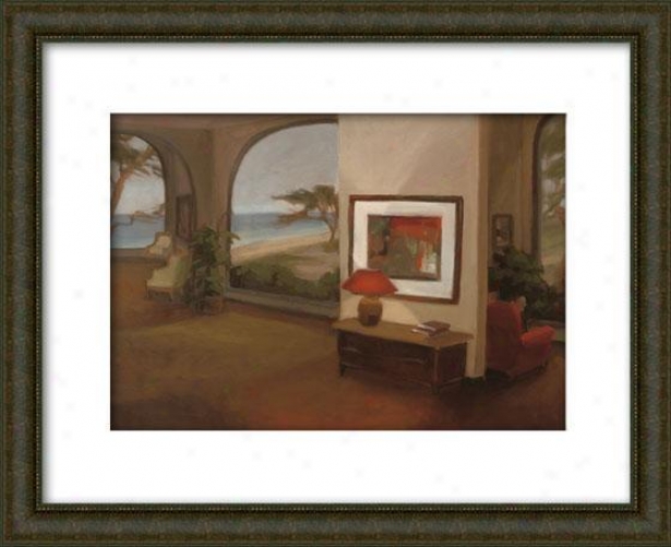 The Terrace Room Ii Framed Wall Art - Ii, Matted Burlwood