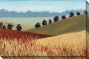 Meadow I Canvas Wall Art - I, Gold