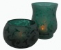Willminvton Tea Light Holders - Set Of Two, Emerald Green
