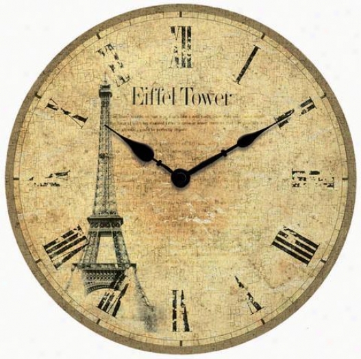 Timepiece - Eiffel Tower Wall Clock - Wall, Silver