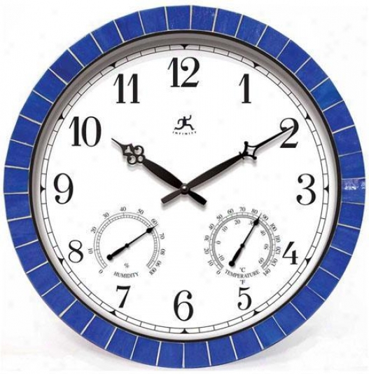 Timepiece - Indoor Outdoor Tile Clock - Wall, Blue