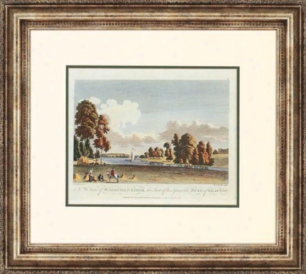 "traditional Landscapes Framed Art - 21""hx24""w, Wakefiled Lodge"