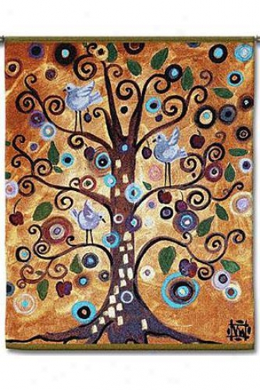 "tree Of Life Series Tapestry - 53""hx42""w, Multi"