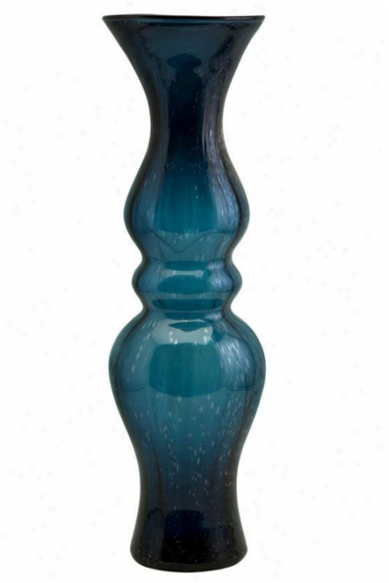 "trud Glass Vase - 31.5""hx8.75""d, Blue"