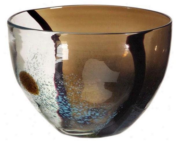 "tsiari Glass Bowl - 6""hx8.75""d, Brown"