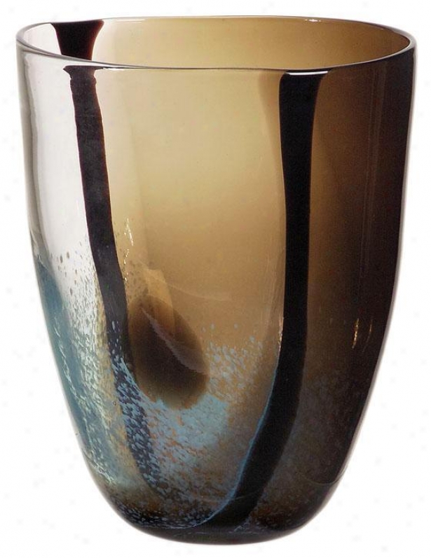 Tsiari Glass Vase - Small, Brown