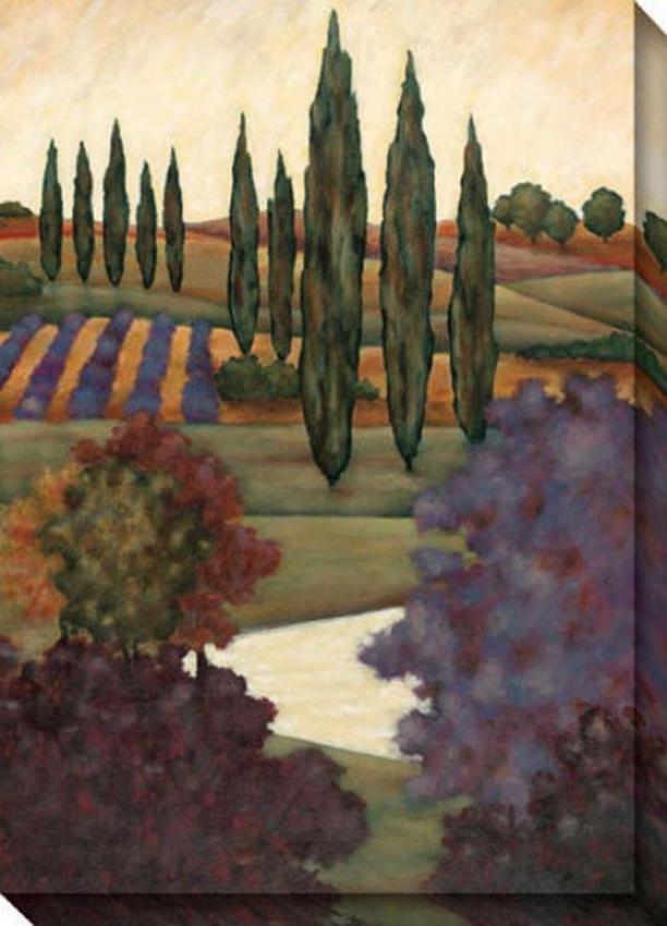 Tuscan View I Canvas Wall Art - I, Green