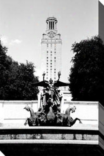 "university Tower Canvas Wall Art - 32""hx48""w, Black"