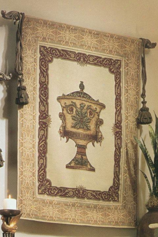 "urn And Lion Tapestry - 48""hx37""w, Multi"