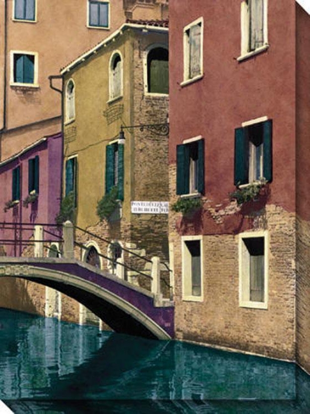 Venice I Canvas Wall Art - I, Beige