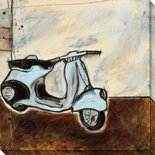 "vespa Canvas Wall Cunning - 40""hx40""w, White"