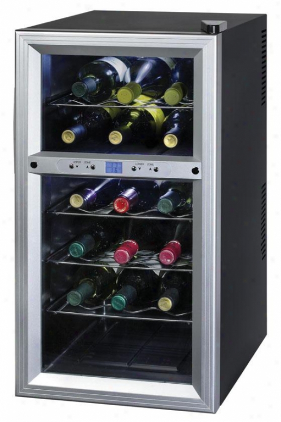 "vino Wine Cellar - 26""hx14""wx19""d, Black/stnls Stl"