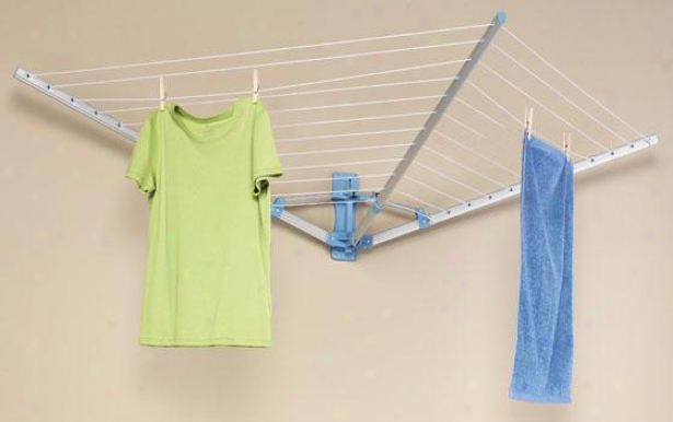 "wall Mount Drying Rack - 19""hx76""wx40""d, Silver"