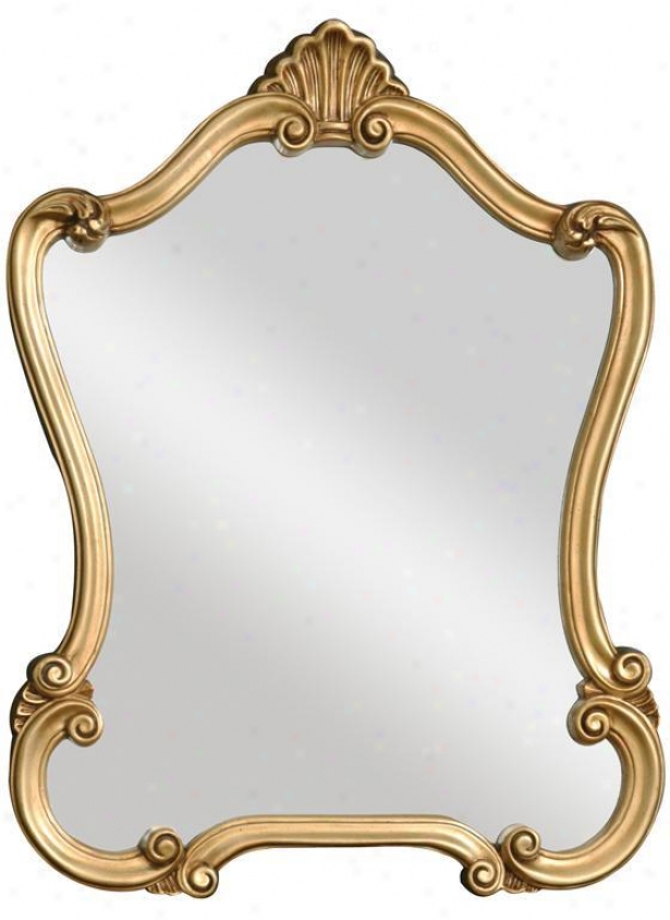 "walton Mirror - 35""hx26""w, Dstrd Gold Leaf"