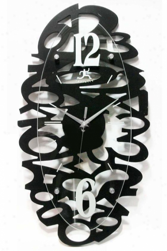 "whimsy Wall Clock - 21.6""hx11.12""w, Black"