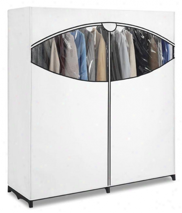 "wide Clothes Closet - 64""hx60""wx20""d, White"