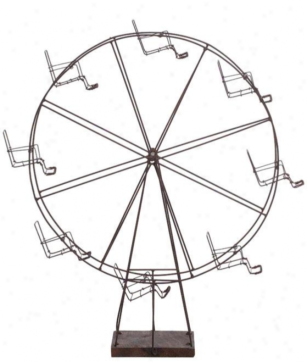 "wire Ferris Wheel - 22""hx18""wx6""d, Pumpkin"