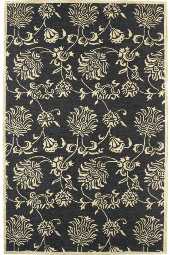 Arabesqyw Yard Rug - 9'2x12'10, Black