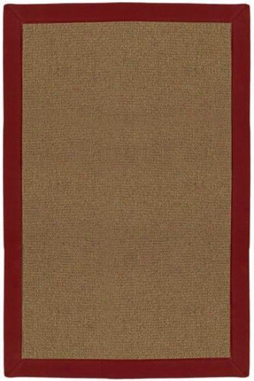 "athena Area Rug W  Border - 1'10""x2'10"", Cork/red"