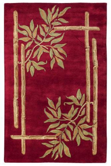 "bamboo I Area Rug - 2'9""x14' Runner, Red"