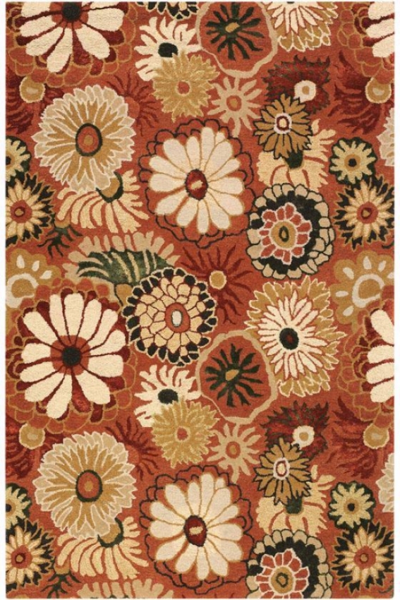 "camille Ii Area Rug - 2'9""x14' Runner, Brick Red"