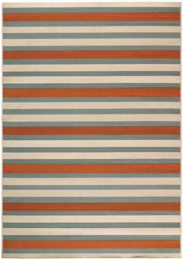 "candy Stripe All-weather Area Rug - 2'3""x7'6""", Red/teal Stripe"