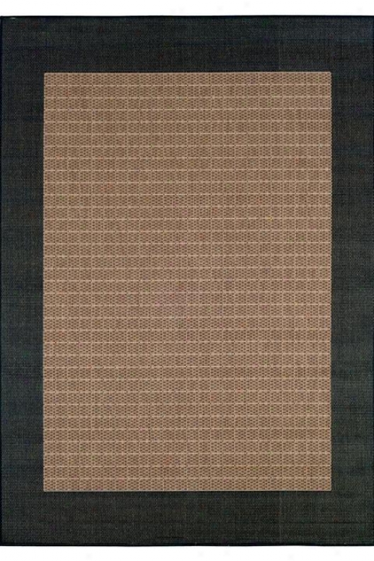 "couristan Checoered Field Area Rug - 7'6""x10'9"", Chocolate Brown"