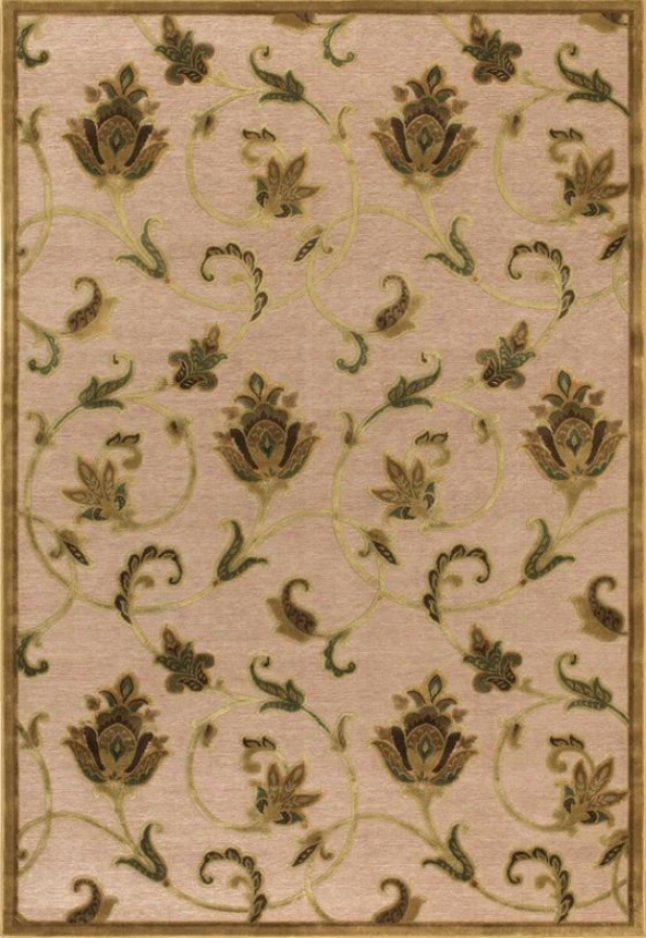 "couristan Petal Vine Area Rug - 5'1""x7'6"", Ivory/antq Gold"