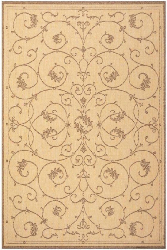 "couristan Tendril Area Rug - 8'6""x13', Chocolate Brown"